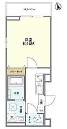 リモーネ 2階1Kの間取り