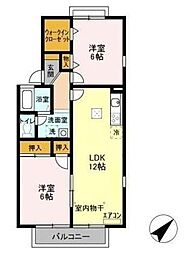 エクセルA 2LDKの間取図画像