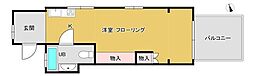 中野第一コーポ 1Kの間取図画像