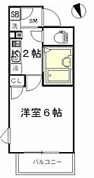 アヴァンツァーレ高輪 1階1Kの間取り