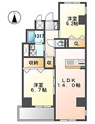間取図画像 2LDK