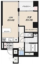 デルックス永田町 403 4階1LDKの間取り