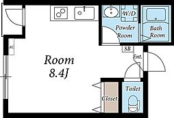 ヒルトップスクエア ワンルームの間取図画像