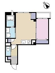 グレースマルニIII 3階1LDKの間取り