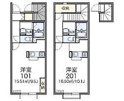 レオネクストグルージア 1Kの間取図画像