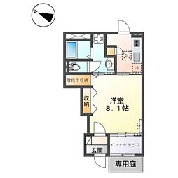 メゾン・ド・ミニヨン 1Kの間取図画像