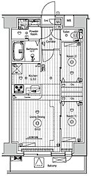 東武伊勢崎線 五反野駅 徒歩10分の賃貸マンション 8階2LDKの間取り