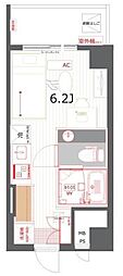 アスペンヒルズ ワンルームの間取図画像