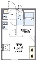 レオパレス杉山 1階1Kの間取り