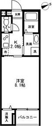 SOLASIA LUFURA KANAMACHI 1Kの間取図画像