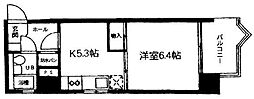 MF10ビル 1Kの間取図画像