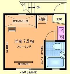 みずほ2 ワンルームの間取図画像