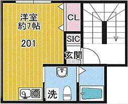 THECITY中村橋 ワンルームの間取図画像