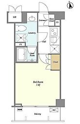 サンハイム雪が谷大塚 2階1Kの間取り