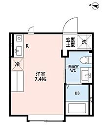 Laboratorio大岡山 ワンルームの間取図画像