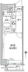 ルフレ新宿ノース 1Kの間取図画像