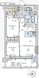ジェノヴィア赤羽 2LDKの間取図画像