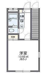 レオパレス鶴間アイリス1 1Kの間取図画像