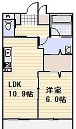 メディカルガーデン谷塚A 1LDKの間取図画像