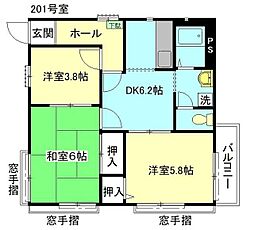 Tプラザ 3DKの間取図画像