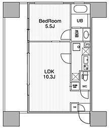 URBANFLATSIkebukuroPremium 1LDKの間取図画像