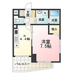 ベル・コリーヌ 1Kの間取図画像