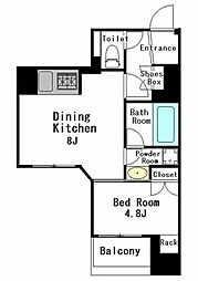 アプレシティ日本橋小伝馬町 1DKの間取図画像