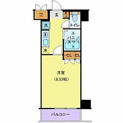 東急大井町線 尾山台駅 徒歩11分の賃貸マンション 3階1Kの間取り