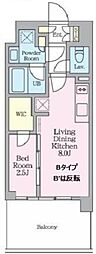 クレストコート東陽町 1LDKの間取図画像