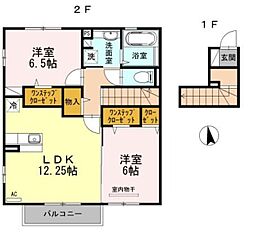 ベルテ 2階2LDKの間取り