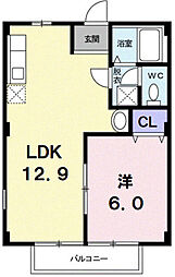 Princess 1LDKの間取図画像