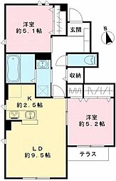 ヴィラ・コレマサNearly ZEH\\/ZEH Ready 2LDKの間取図画像