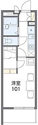 レオパレスサンクワイエット 1Kの間取図画像