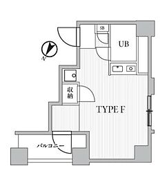 Ts garden多摩センター1 3階ワンルームの間取り