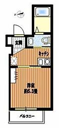 コスモネクシア大島 1Kの間取図画像