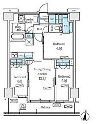 ロイヤルパークス赤羽ノース 3階3LDKの間取り