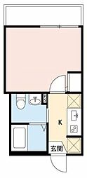 クレアシオン豊島園 1Kの間取図画像