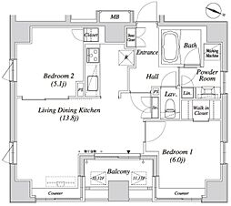 間取図画像 2LDK