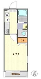 西大宮T&T 1Kの間取図画像