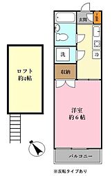 メゾンドマミ 1Kの間取図画像