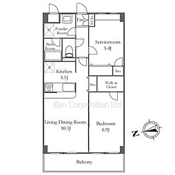 グランデュール石神井 1SLDKの間取図画像