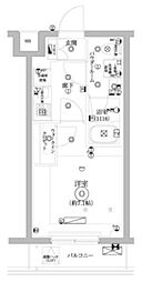 東急池上線 千鳥町駅 徒歩6分の賃貸マンション 1階1Kの間取り