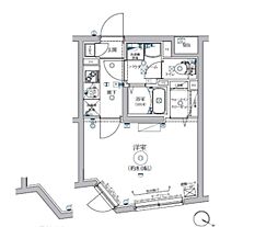 RELUXIA 都立大学 1階1Kの間取り