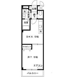 おおさか東線 JR野江駅 徒歩4分の賃貸マンション 1階1DKの間取り