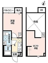 ルーチェ 1Kの間取図画像