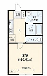 Lucent船橋 1Kの間取図画像