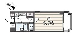 アサカシオン用賀台 1Kの間取図画像