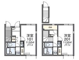 レオネクストトレス相模が丘 1Kの間取図画像