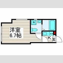ｋｏｔｏｎｏｈａ 3階1Kの間取り