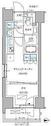 パークアクシス品川天王洲アイル 1DKの間取図画像